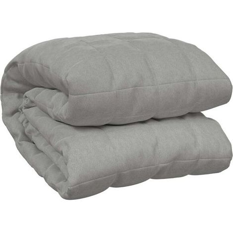 Couverture lestée grise, 120 x 180 cm, 9 kg, en tissu (1/5)
