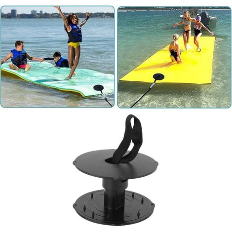 Kit de Fixation pour Tapis Flottant - Kit de Cordes et Agrafes pour Tapis Flottant - Kit d'Attache pour Tapis de Piscine/Lac/Dock avec Grommets (Plastique/Ruban Élastique, 118 inch, 343g) (1/5)