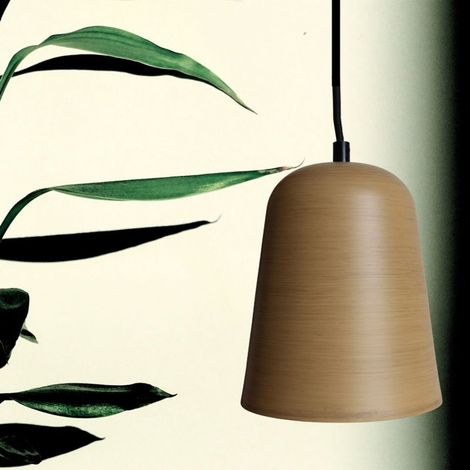 Albero Hanging Metal Pendant with Wood Effect Finish for Kitchen, Dining Room, Living Room, Restaurant (1/2)