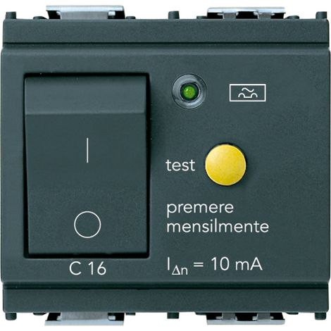 VIMAR – 16511.16 MTDiff. Schalter 1P+N C16 10mA grau