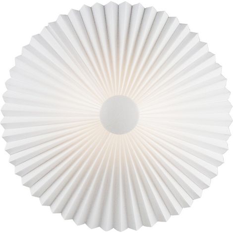 Nordlux – Applique murale LED blanche – Abat-jour plissé 45cm – IP20 – Culot E27 – Lumière douce et diffuse pour intérieur