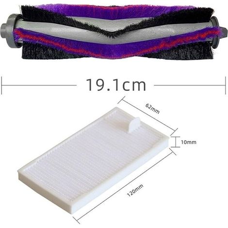Kit de brosse latérale pour aspirateur Midea M9 Performance de nettoyage optimale, robuste et durable, facile à installer (B) (1/3)