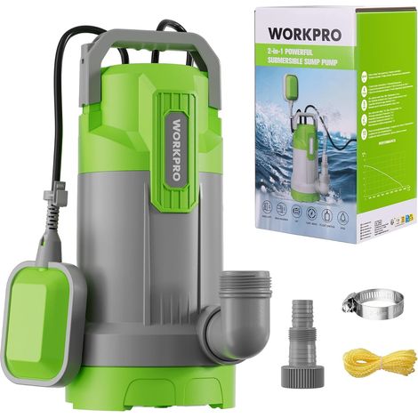 Pompe de Relevage Submersible 700 W 17000 L/H, Pompe Vide Cave avec Flotteur Automatique, Pompe d'Évacuation Eaux Propres/Chargées, Hauteur de Refoulement 10 m pour Piscine, Bassin et Jardin (1/5)