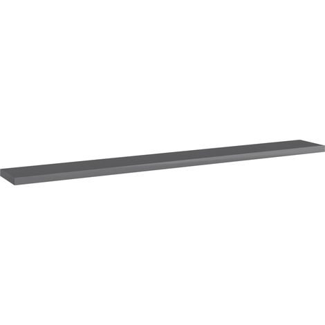 vidaXL Ripiani per Libreria 8pz Grigio Lucido 80x10x1,5cm Multistrato (1/5)