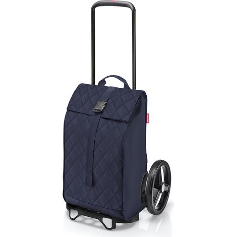Reisenthel Citycruiser Rhombus Midnight – Pratica borsa per la spesa con diversi scomparti grandi utilizzabile come trolley (1/5)