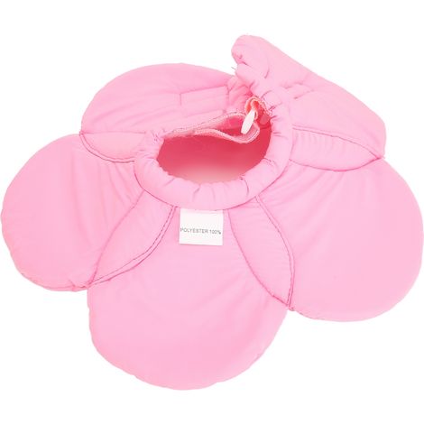 Verstellbares, leichtes, lecksicheres Halsband zur Genesung von Haustieren im niedlichen Sonnenblumen-Design für Hunde und Katzen, Modell Elizabeth YLSB05, rosa, Größe S (1/5)