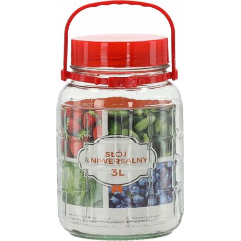 Barattolo universale per conservare prodotti con coperchio in plastica, 3 l (1/4)