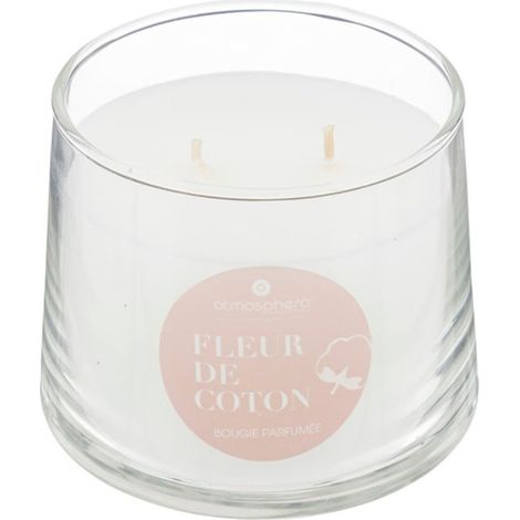 Bougie Parfumée en Verre "Izor" 300g Fleur de Coton (1/2)