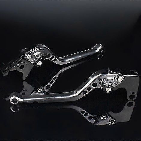 Pour Kawasaki Er6n Er 6n Er6 N Ninja 650r Er-6f 2009-2016 2015 Accessoires de poignée de levier de frein et d'embrayage en aluminium CNC pour moto (gris long) (1/5)