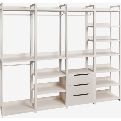 Armario modular abierto de 4 piezas con estantería en hierro Velunis SKLUM (1/5)