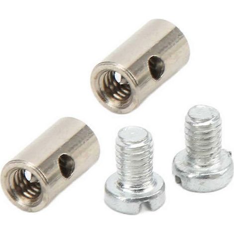 Embout de câble sans soudure 6 mm/02 po, universel, en métal, pour conduite de frein, accélérateur et starter, pour voiture et moto. Vis de fixation sans soudure. (1/5)
