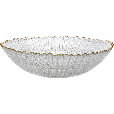 VERA GLASSCHALE MIT GOLDRAND 25 CM