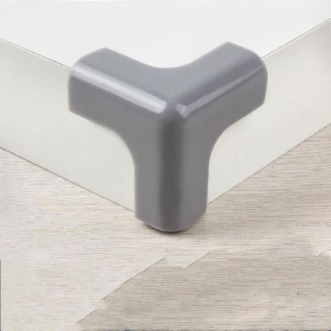 8 pcs Protecteur de coins, Silicone, Bord anti-collision, Table, Gris