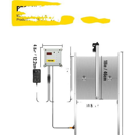 Puerta automática para gallinero, con temporizador y sensor de luz, sistema de seguridad infrarrojo, enchufe europeo, 30 x 30 cm. (1/2)