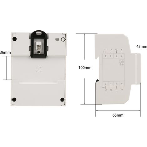 1 Stück 3 x 220 V digitaler 3-Phasen 4-Leiter 4P DIN-Schienen-Elektronikzähler (5(30) A) (1/5)
