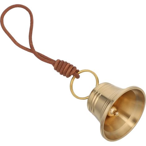 Cloche Décorative Vintage en Laiton à Suspendre pour Poignée de Porte, Installation Murale Facile, pour Jardin et Décoration Rétro (1/5)