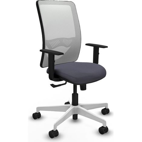 Chaise ergonomique piqueras y crespo Zulema blanc tissu maille (1/2)