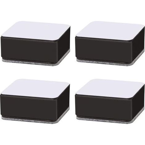 Rehausseurs de meubles auto-adhésifs – Acier carbone – Augmente la hauteur de 3 cm – Lot de 4 pour lit, canapé, table basse (1/5)