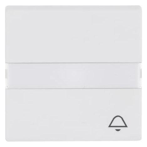 Busch-Jaeger Bascule avec impression et champ d'inscription symbole "Sonnette" pour interrupteur/bouton-poussoir, simple blanc studio mat - plateforme 63 (1764 NLI/KI-884), 2CKA001731A4004