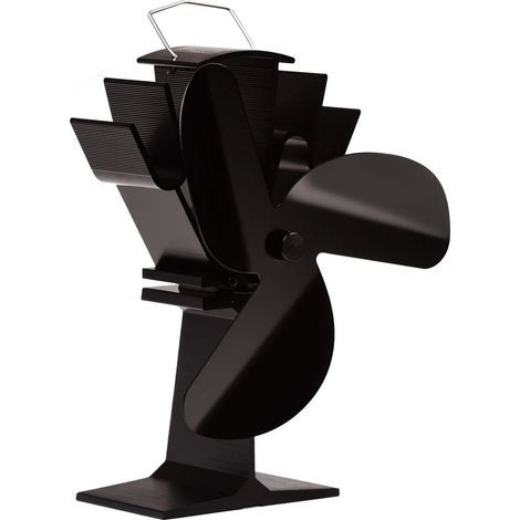 Ventilateur à poêle alimenté par la chaleur, avec 3 lames pour cheminée / poêle à bois. (1/5)