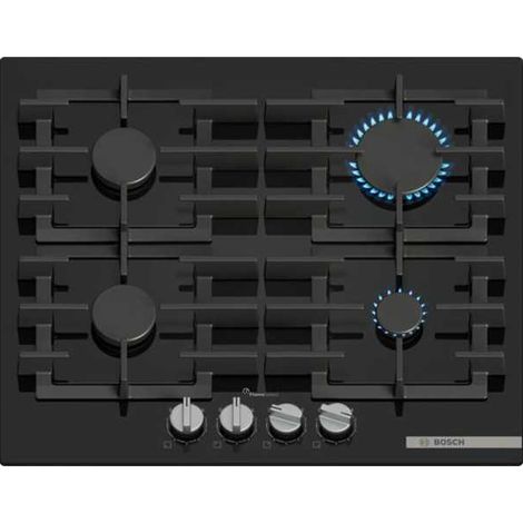 Table gaz verre trempé, 60 cm, SER6, verre trempé, fonte (individuel) a BOSCH - PPP6A6I40