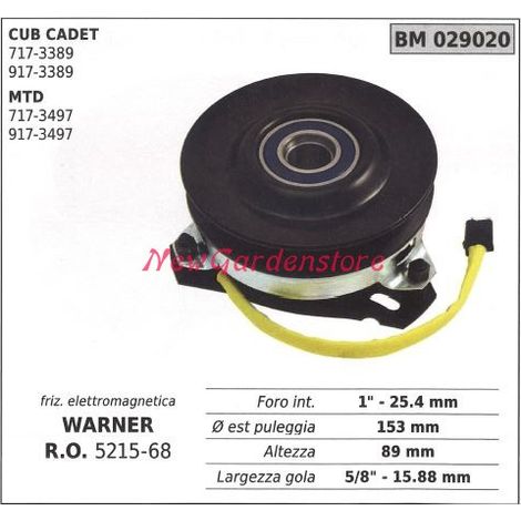 Embrayage électromagnétique warner tondeuse cub cadet MTD 011350