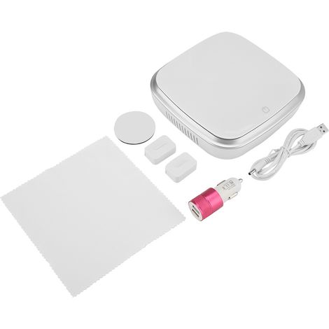 Ortviai Purificateur d’air pour voiture et intérieur – Ultra fin, élimine formaldéhyde, PM2.5 et odeurs, blanc, 5 V (1/5)