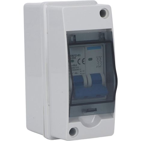 DC 40A Trennschalter, transparenter IP65 Verteilerkasten, 1000V Miniatur-Leistungsschalter, wasserdichter Schutz mit Abdeckung. (1/5)