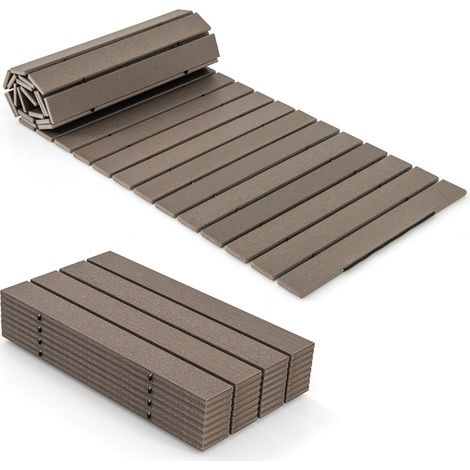 Costway – Allée de jardin enroulable HDPE – Résistante aux intempéries – Surface antidérapante – Dimensions 242 x 55 x 1,2 cm – Connexion en fil métallique (1/5)