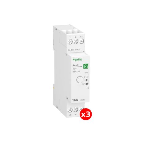 Schneider - LOT de 3 tu00e9lu00e9rupteur RESI9 XP - Unipolaire 16A - 250V - Silencieux - Ru00e9f : R9PCL2Sx3 (1/5)