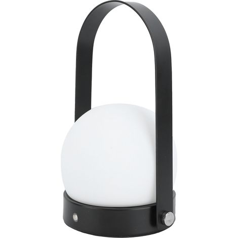 Lanterne LED portable, 3 températures de couleur, intensité variable, lampe de table rechargeable pour chambre, intérieur et extérieur, noir (1/5)