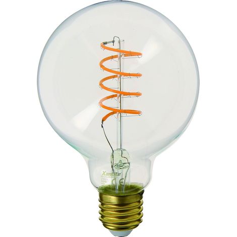 XANLITE RFDE280B95S - Lampadina LED E27, stile vintage, con filamento a LED, angolo di illuminazione 320°, attacco E27, 4 W, equivalente a 28 W, luce bianca calda (1/5)