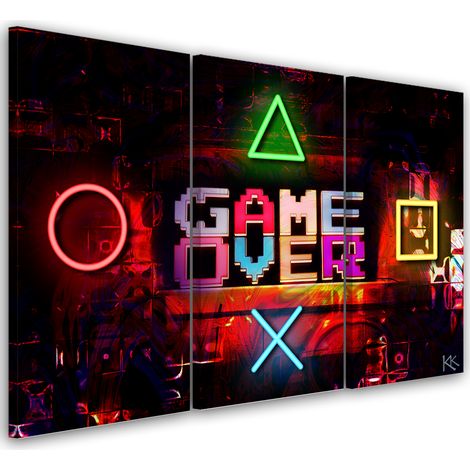 Quadro su tela 3 paneli, Gioco sul giocatore - 60x40 (1/5)