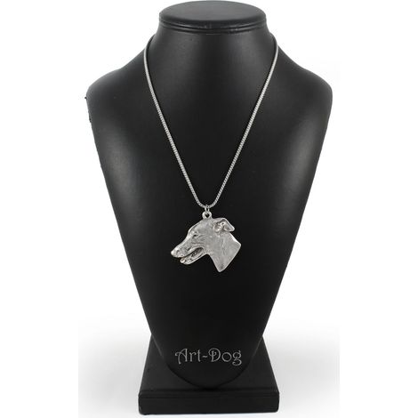 Levriero, Levriero inglese - collana con ciondolo a forma di cane su catena d'argento, gioiello unico di Art-Dog (1/5)