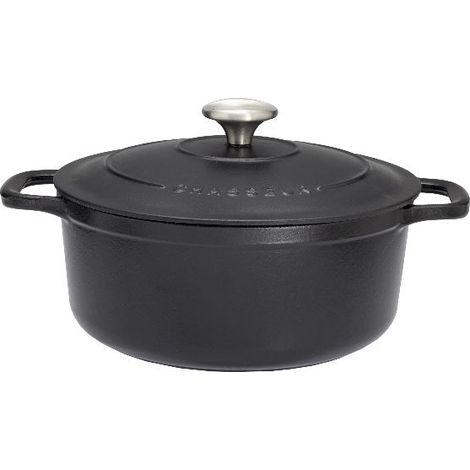 Cocotte Chasseur Ronde 32 Cm Noire Rétention Thermique Exceptionnelle, Cuisson Homogène - Chasseur