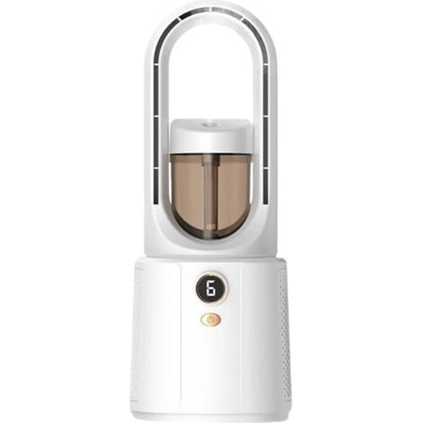 JSSEVN - Ventilador sin aspas con luz nocturna, enfriador de aire, humidificador, USB, aire acondicionado portátil silencioso con flujo de aire cómodo y uniforme. (1/5)
