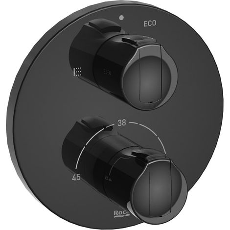 MEZCLADOR TERMOSTÁTICO EMPOTRABLE T-1000 PARA BAÑO-DUCHA NEGRO TITANIO (1/2)