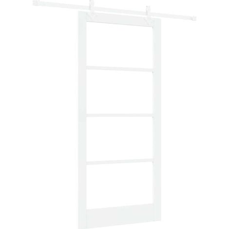 Maison Exclusive - Schiebetür Weiß 93 x 202 cm Massivholz Kiefer