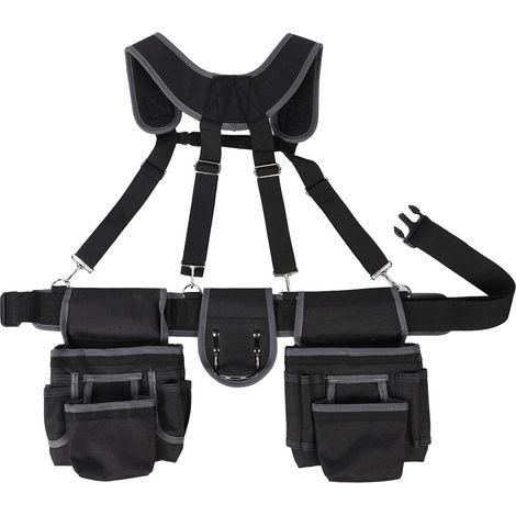 Ceinture à Outils Électricien 18 Poches  Organiseur Pratique et Robuste pour Couvreurs, Charpentiers et Bricoleurs (1/4)