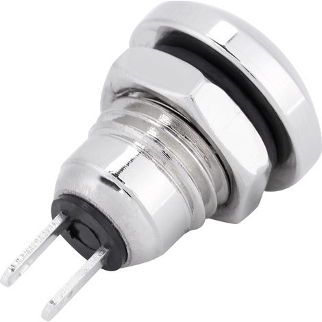 24V 8mm Mini-Drucktaster, wasserdicht, für Autos, vernickeltes Messing