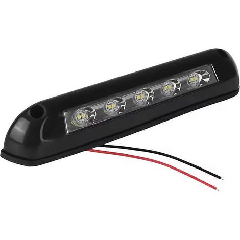 Lampe extérieure LED étanche 12V/24V pour auvent, fourgonnette, caravane ou camping-car (lumière blanche) - JXLGV (1/5)