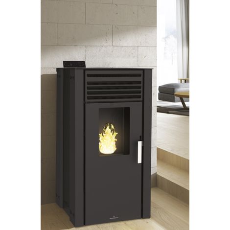 Poêle à pellet 15kW - Eva noir - Sans (1/3)