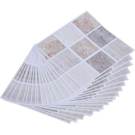 Mosaikfliesen-Transferaufkleber für Badezimmer, Küche und Zuhause, 18 Stück (10 x 10 cm) (1/4)