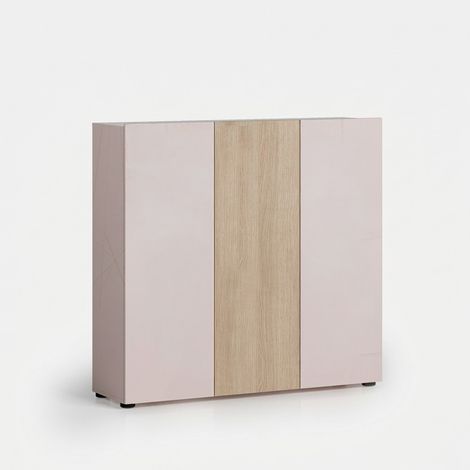 Scarpiera 3 ante salvaspazio con ripiani Lady - Beige (1/5)