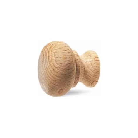 POMOLO IN LEGNO DI FAGGIO CON BUSSOLA M4 DIAMETRO 26 MM - ALTEZZA 31 MM (1/2)