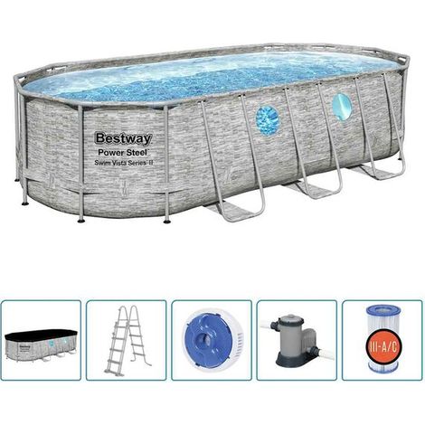 Ensemble de piscine Bestway Power Steel Swim Vista 549 x 274 x 122 cm (1/5)
