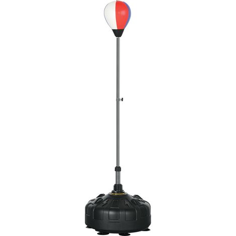 Bille de frappe, hauteur réglable 147-165cm, acier, noir, rouge, blanc, support remplissable