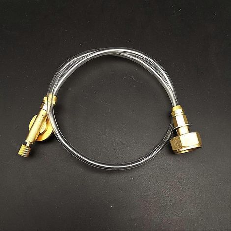 Adaptateur de remplissage de propane pour réchaud de camping, long adaptateur plat pour bouteille de propane, tuyau métallique, accessoires de randonnée
