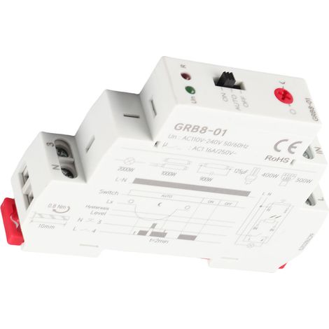 Relais de Temporisation GRB8‑01 110‑240V AC, Interrupteur à Retard avec Protection contre les Surcharges, Composant Électrique (1/5)