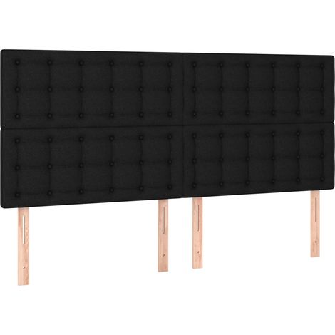 Maison Exclusive - Testiera Nera 200x5x118/128 cm Tessuto